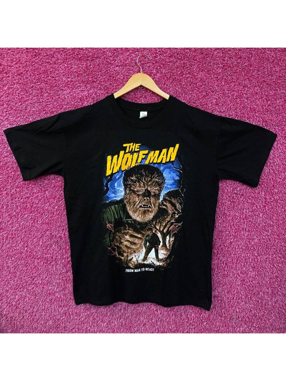 The Wolf Man: From Man to Beast Horror Graphic T-Shirt XL